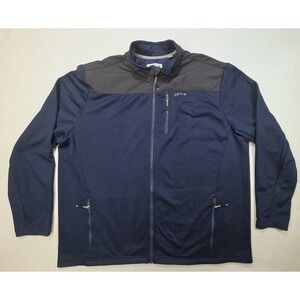 Orvis Jacket Mens 2XL Bonded Mesh Fleece Nylon Shoulders Full Zip LIMITED USE